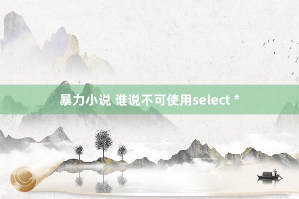 暴力小说 谁说不可使用select *