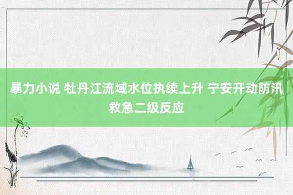 暴力小说 牡丹江流域水位执续上升 宁安开动防汛救急二级反应