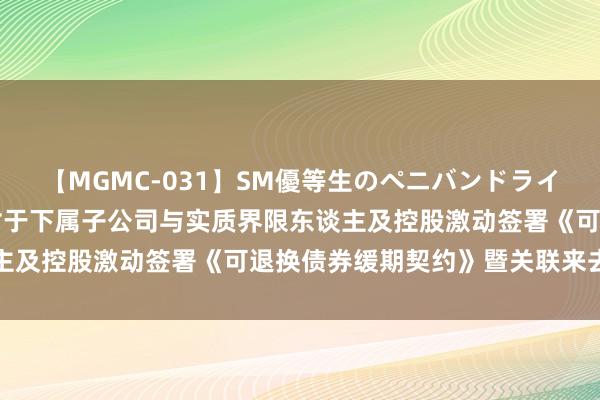 【MGMC-031】SM優等生のペニバンドライオーガズム ST佳沃: 对于下属子公司与实质界限东谈主及控股激动签署《可退换债券缓期契约》暨关联来去的公告