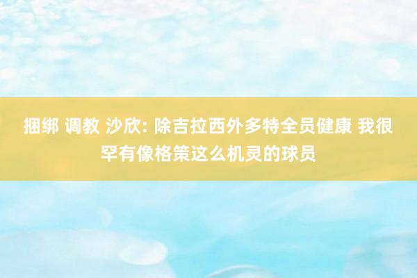 捆绑 调教 沙欣: 除吉拉西外多特全员健康 我很罕有像格策这么机灵的球员