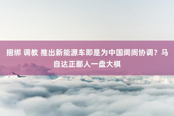 捆绑 调教 推出新能源车即是为中国阛阓协调？马自达正鄙人一盘大棋