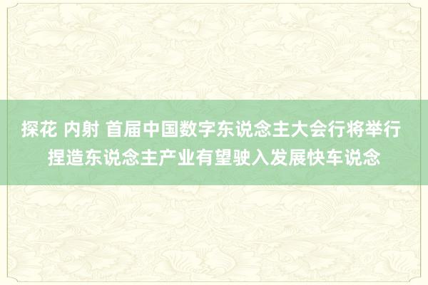 探花 内射 首届中国数字东说念主大会行将举行 捏造东说念主产业有望驶入发展快车说念