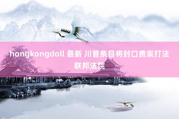 hongkongdoll 最新 川普条目将封口费案打法联邦法院