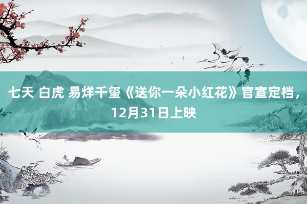 七天 白虎 易烊千玺《送你一朵小红花》官宣定档，12月31日上映